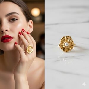 Stainless Steel Gold Ring